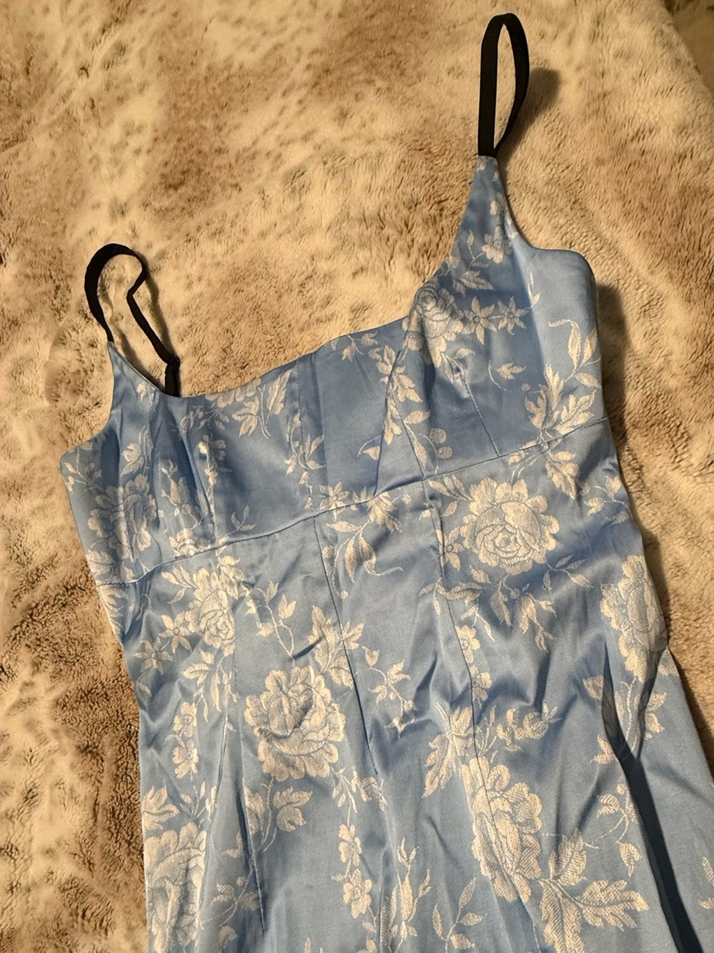 STAUD Carol Floral Maxi Dress in Blue Rose NWOT Size 6 - Picture 5 of 11